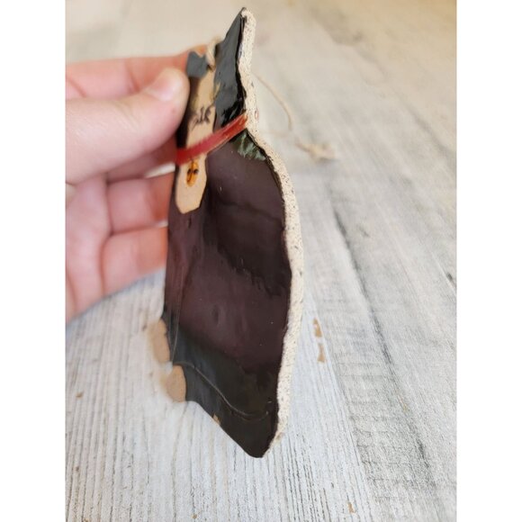 Vintage black white cat pet ornament Xmas unique kitten - Picture 5 of 6